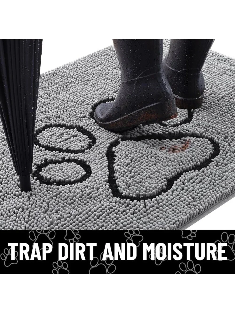 New Dog Door Mat for Muddy Paws, Absorbent Dirt Trapper Non-Slip Mat 30 x 20 in